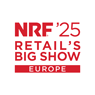 Logo de l'événement NRF 2025 Retail's Big Show Europe, fond blanc avec texte rouge